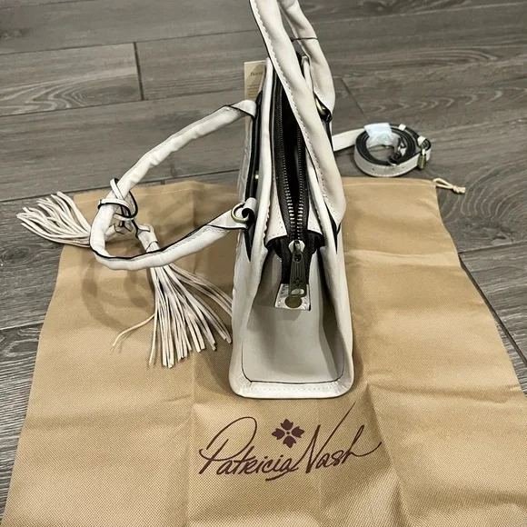 Patricia Nash Ivory Floral Satchel - Picture 3 of 4